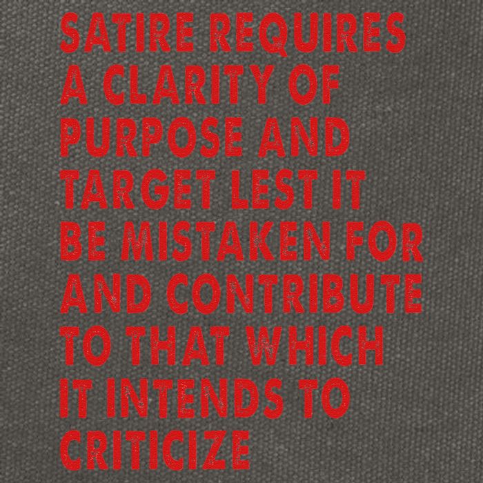 Satire Requires A Clarity Of Purpose And Target Cotton Canvas Backpack