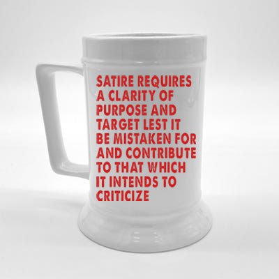 Satire Requires A Clarity Of Purpose And Target Beer Stein