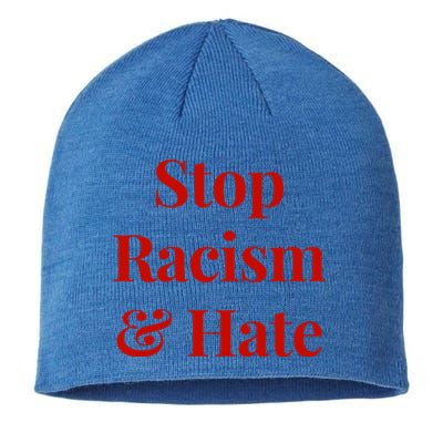 Stop Racism And Hate Cool Gift Sustainable Beanie