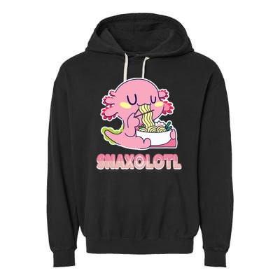 Snaxolotl Ramen Axolotl Kawaii Fish Garment-Dyed Fleece Hoodie