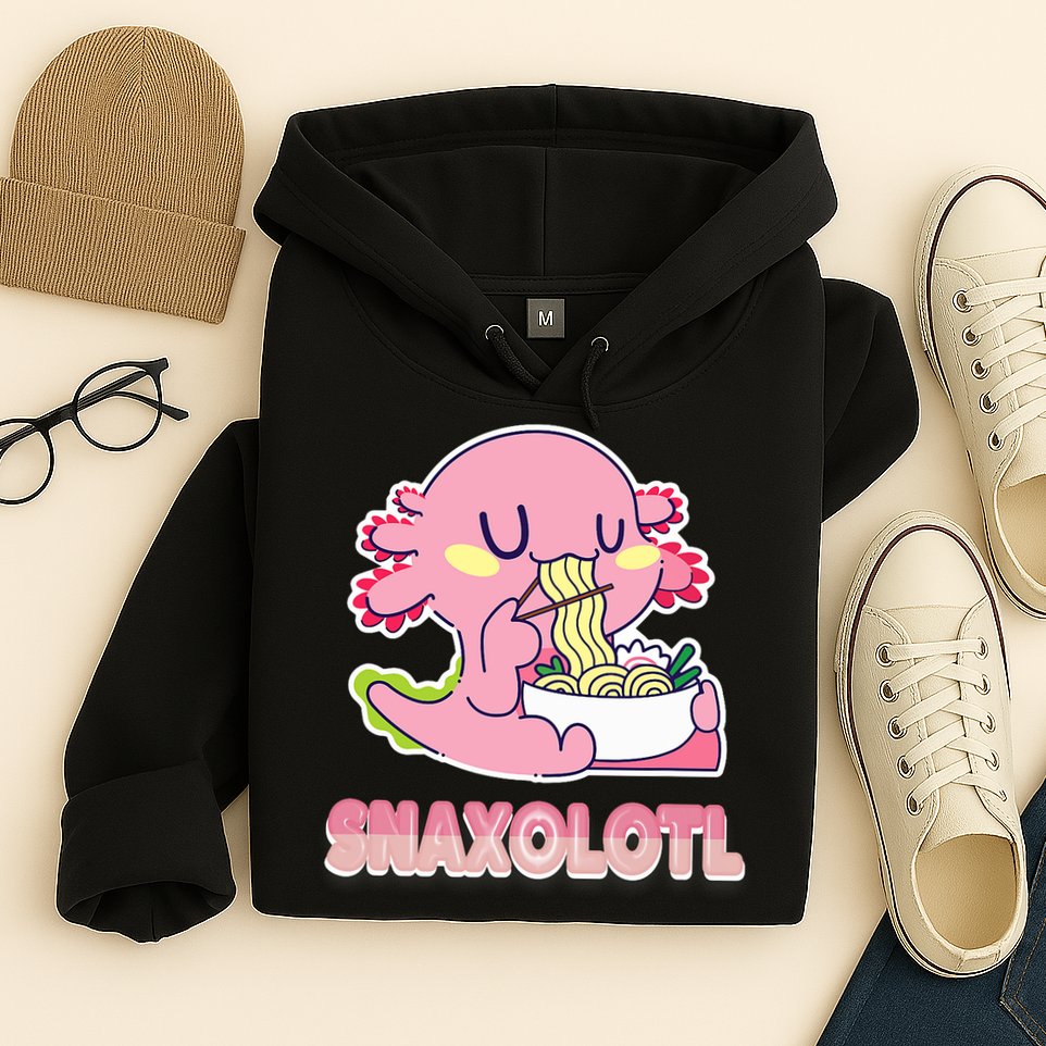 Snaxolotl Ramen Axolotl Kawaii Fish Hoodie