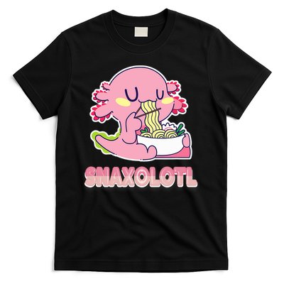 Snaxolotl Ramen Axolotl Kawaii Fish T-Shirt