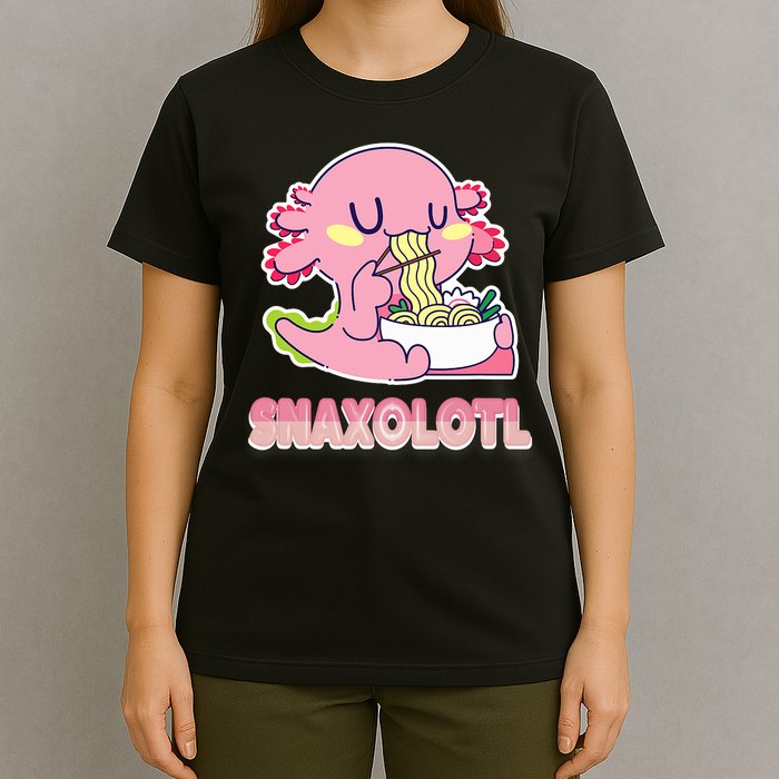 Snaxolotl Ramen Axolotl Kawaii Fish T-Shirt
