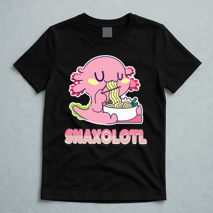 Snaxolotl Ramen Axolotl Kawaii Fish T-Shirt