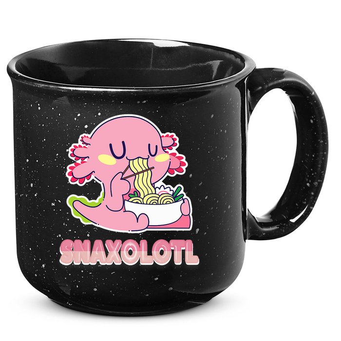 Snaxolotl Ramen Axolotl Kawaii Fish 15oz Campfire Ceramic Mug