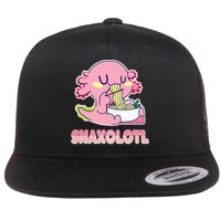 Snaxolotl Ramen Axolotl Kawaii Fish Flat Bill Trucker Hat