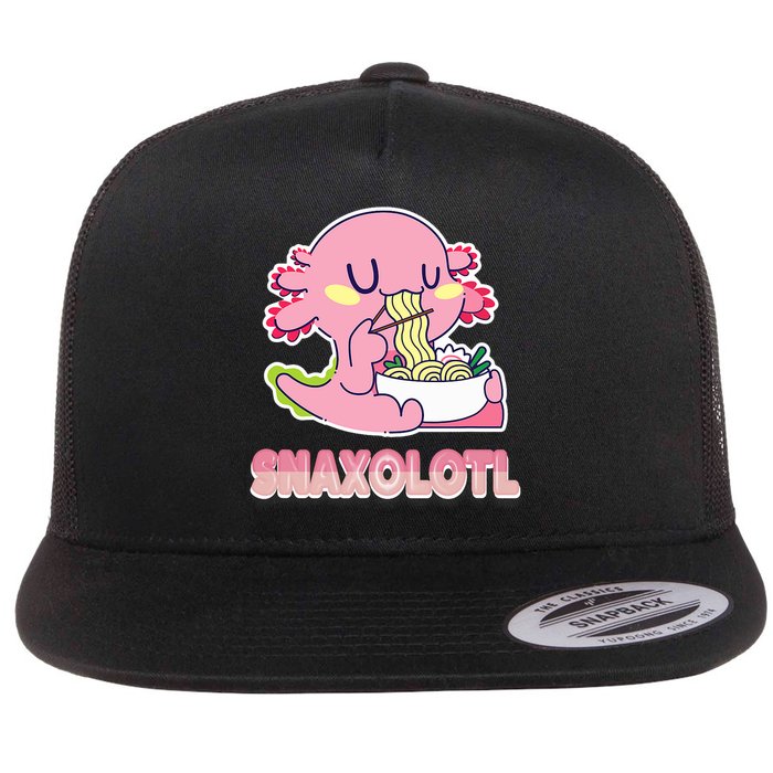 Snaxolotl Ramen Axolotl Kawaii Fish Flat Bill Trucker Hat