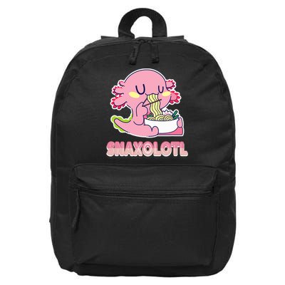 Snaxolotl Ramen Axolotl Kawaii Fish 16 in Basic Backpack