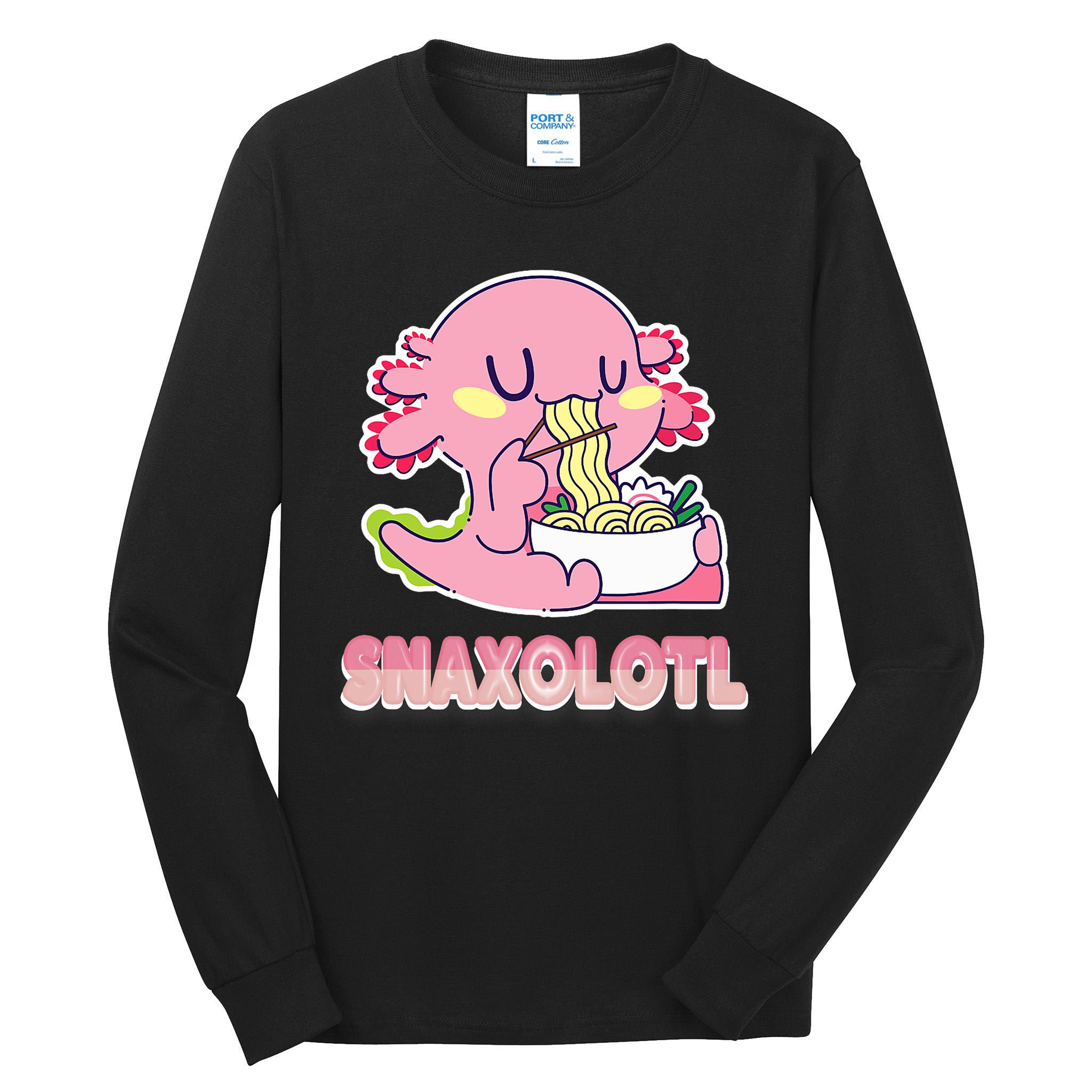 Snaxolotl Ramen Axolotl Kawaii Fish Tall Long Sleeve T-Shirt