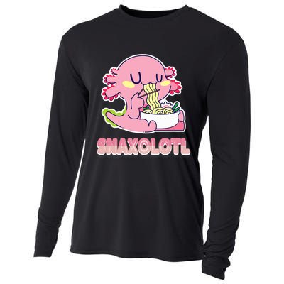 Snaxolotl Ramen Axolotl Kawaii Fish Cooling Performance Long Sleeve Crew