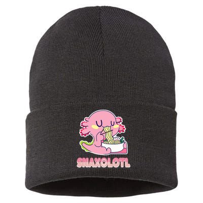 Snaxolotl Ramen Axolotl Kawaii Fish Sustainable Knit Beanie