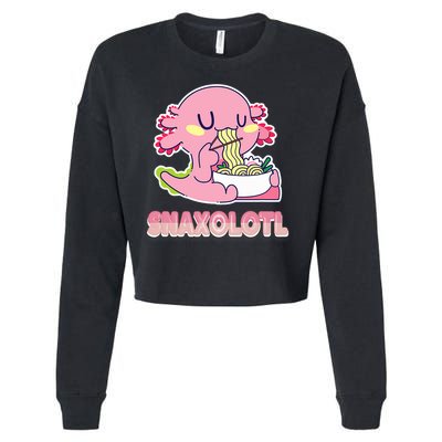 Snaxolotl Ramen Axolotl Kawaii Fish Cropped Pullover Crew