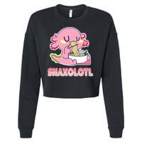 Snaxolotl Ramen Axolotl Kawaii Fish Cropped Pullover Crew