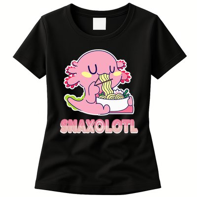 Snaxolotl Ramen Axolotl Kawaii Fish Womens T-Shirt