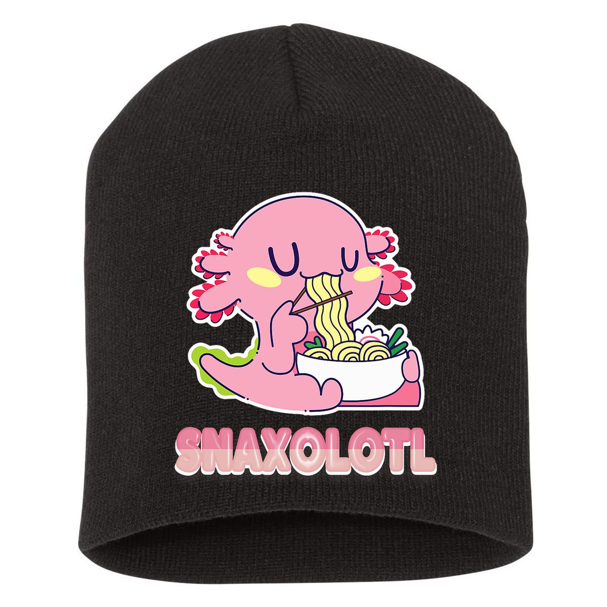 Snaxolotl Ramen Axolotl Kawaii Fish Short Acrylic Beanie