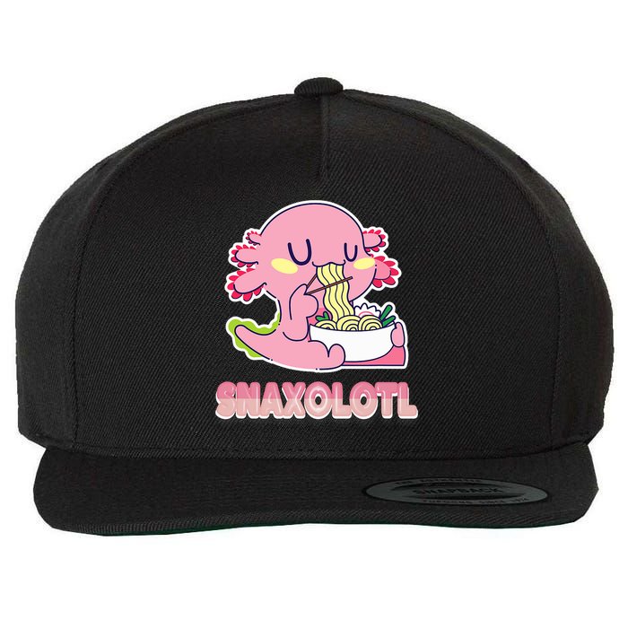 Snaxolotl Ramen Axolotl Kawaii Fish Wool Snapback Cap