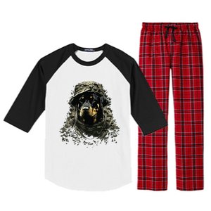 Soldier Rottweiler Army Military Rottweiler Raglan Sleeve Pajama Set