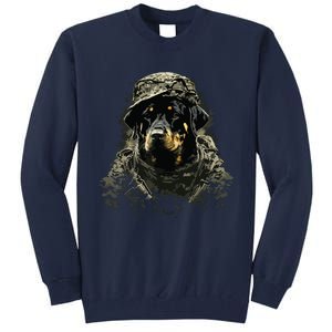 Soldier Rottweiler Army Military Rottweiler Tall Sweatshirt