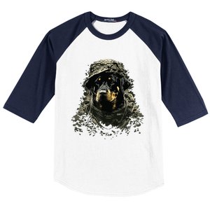 Soldier Rottweiler Army Military Rottweiler Baseball Sleeve Shirt