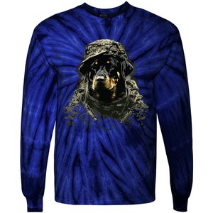 Soldier Rottweiler Army Military Rottweiler Tie-Dye Long Sleeve Shirt