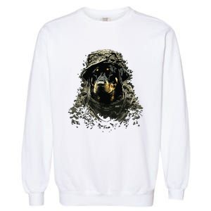 Soldier Rottweiler Army Military Rottweiler Garment-Dyed Sweatshirt