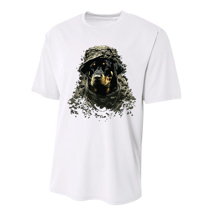 Soldier Rottweiler Army Military Rottweiler Performance Sprint T-Shirt