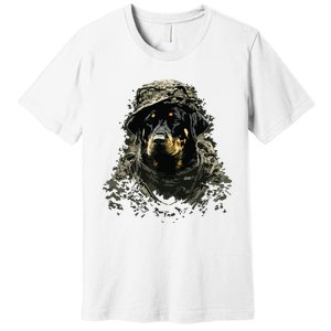 Soldier Rottweiler Army Military Rottweiler Premium T-Shirt