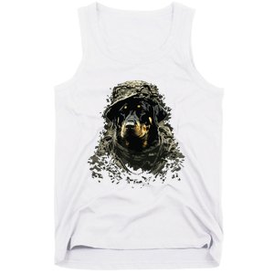 Soldier Rottweiler Army Military Rottweiler Tank Top