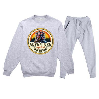 Summer Reading Adventure Begins At Your Library Premium Crewneck Sweatsuit Set