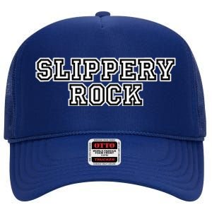 Slippery Rock Athletic Sport College University Alumni High Crown Mesh Back Trucker Hat