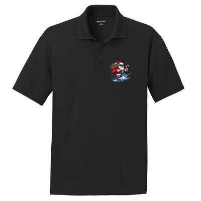 Santa Riding A Majestic Ocean Marlin Fish Christmas Funny Giflt PosiCharge RacerMesh Polo