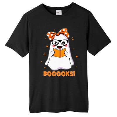 Spooky Reads Adorable Ghost in Library Halloween Tall Fusion ChromaSoft Performance T-Shirt