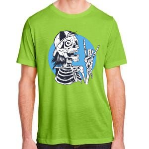 Skeleton Rock And Roll Cartoon Adult ChromaSoft Performance T-Shirt