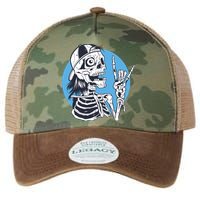 Skeleton Rock And Roll Cartoon Legacy Tie Dye Trucker Hat