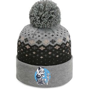 Skeleton Rock And Roll Cartoon The Baniff Cuffed Pom Beanie