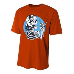 Skeleton Rock And Roll Cartoon Performance Sprint T-Shirt