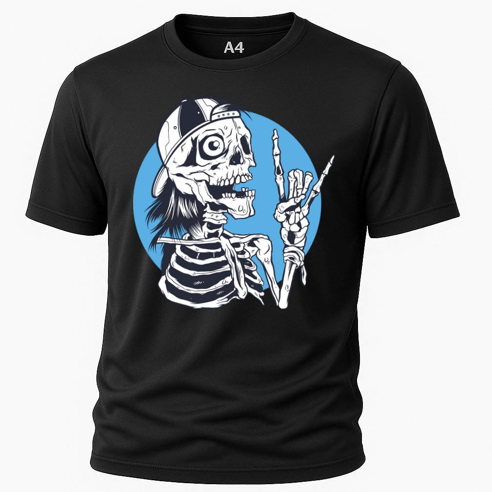 Skeleton Rock And Roll Cartoon Performance Shirt