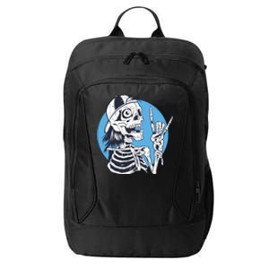 Skeleton Rock And Roll Cartoon City Backpack