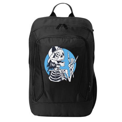 Skeleton Rock And Roll Cartoon City Backpack