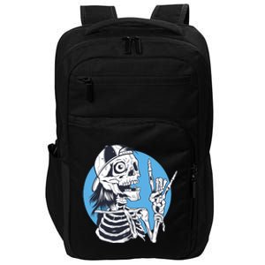 Skeleton Rock And Roll Cartoon Impact Tech Backpack