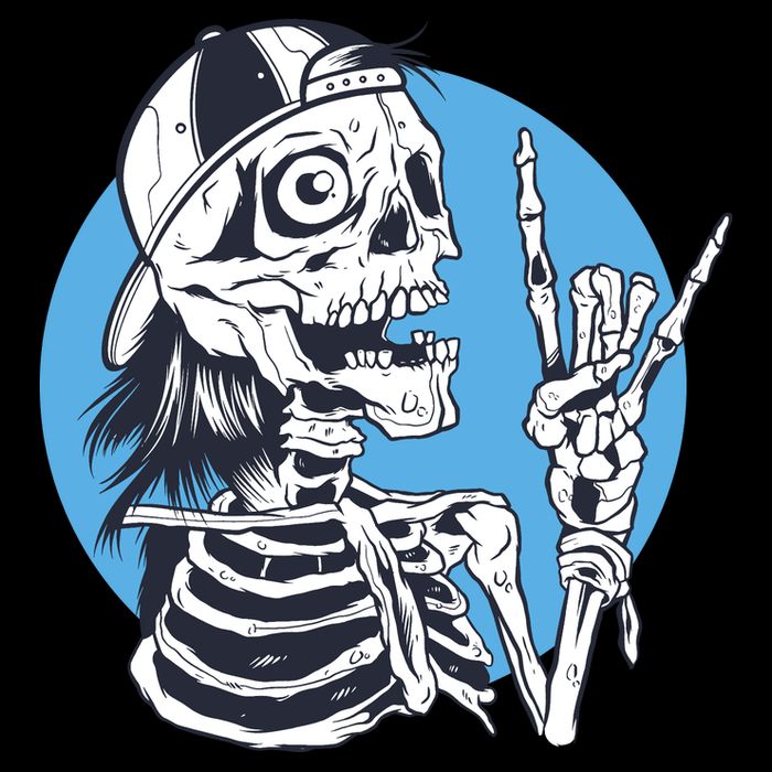 Skeleton Rock And Roll Cartoon Impact Tech Backpack