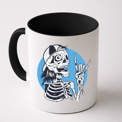 Skeleton Rock And Roll Cartoon Mug