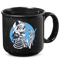 Skeleton Rock And Roll Cartoon 15oz Campfire Ceramic Mug