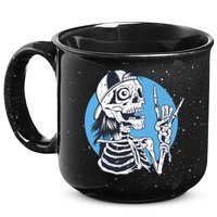 Skeleton Rock And Roll Cartoon 15oz Campfire Ceramic Mug