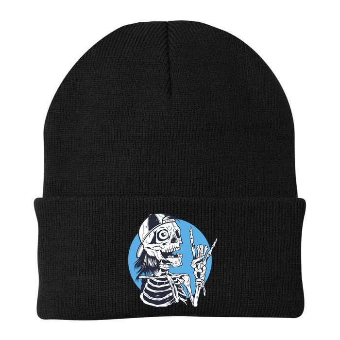 Skeleton Rock And Roll Cartoon Beanie
