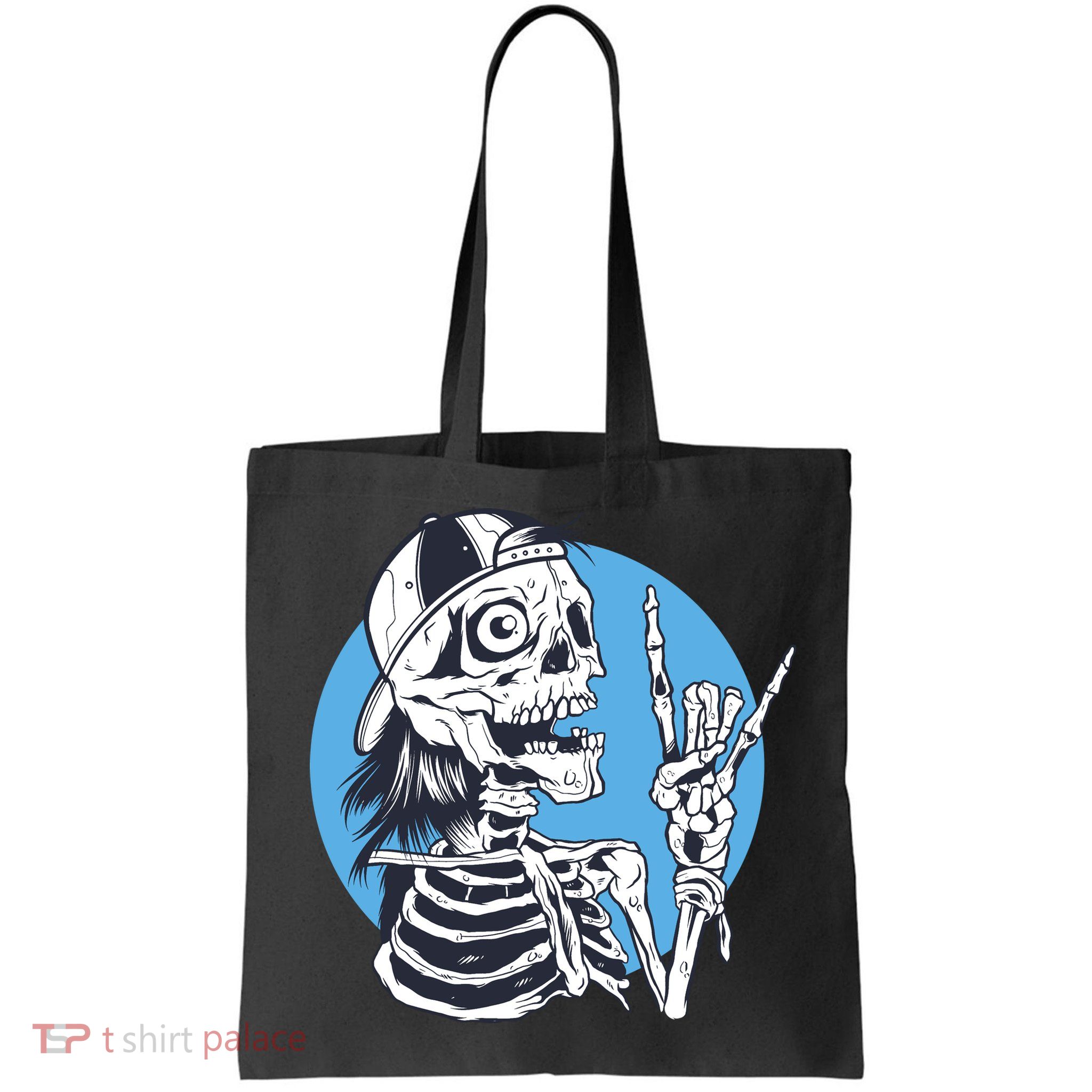 Skeleton Rock And Roll Cartoon Bag