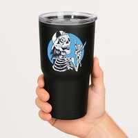 Skeleton Rock And Roll Cartoon Tumbler
