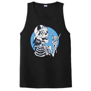 Skeleton Rock And Roll Cartoon PosiCharge Competitor Tank