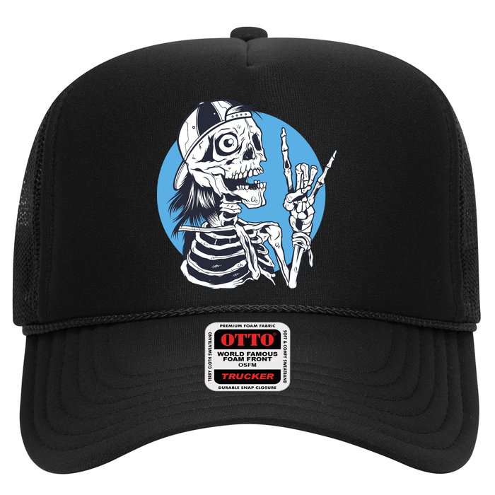 Skeleton Rock And Roll Cartoon Hat