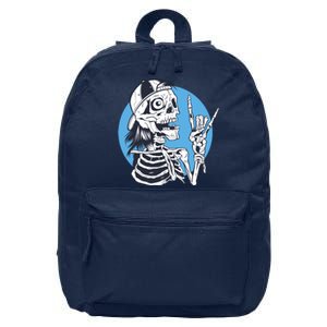 Skeleton Rock And Roll Cartoon 16 in Basic Backpack